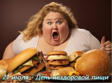 21 июля День нездоровой пищи